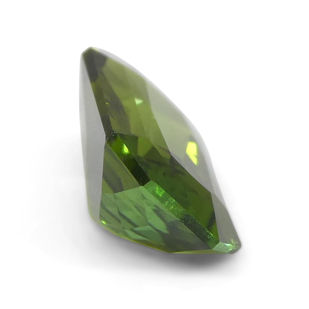 Brilliant Cut 1.88ct Scissor Cut/Octagonal Green Tourmaline from Brazil For Sale