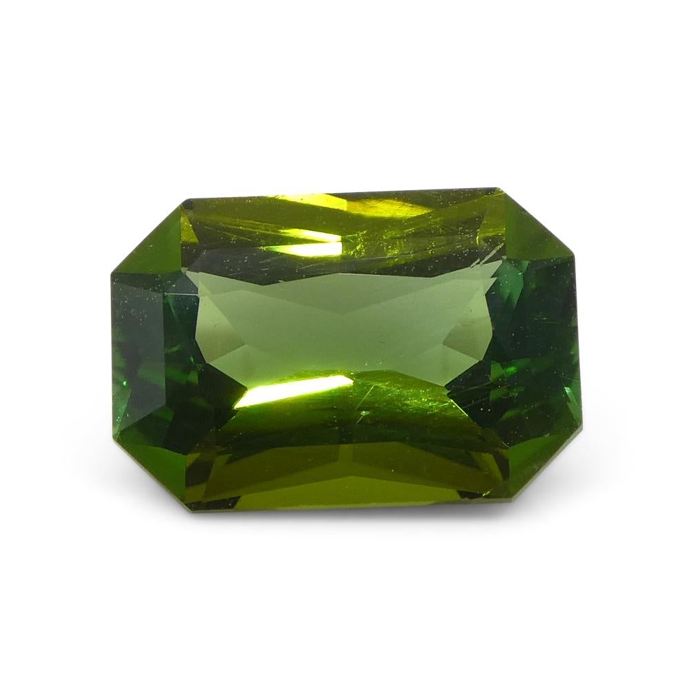 1.88ct Scissor Cut/Octagonal Green Tourmaline from Brazil For Sale 1