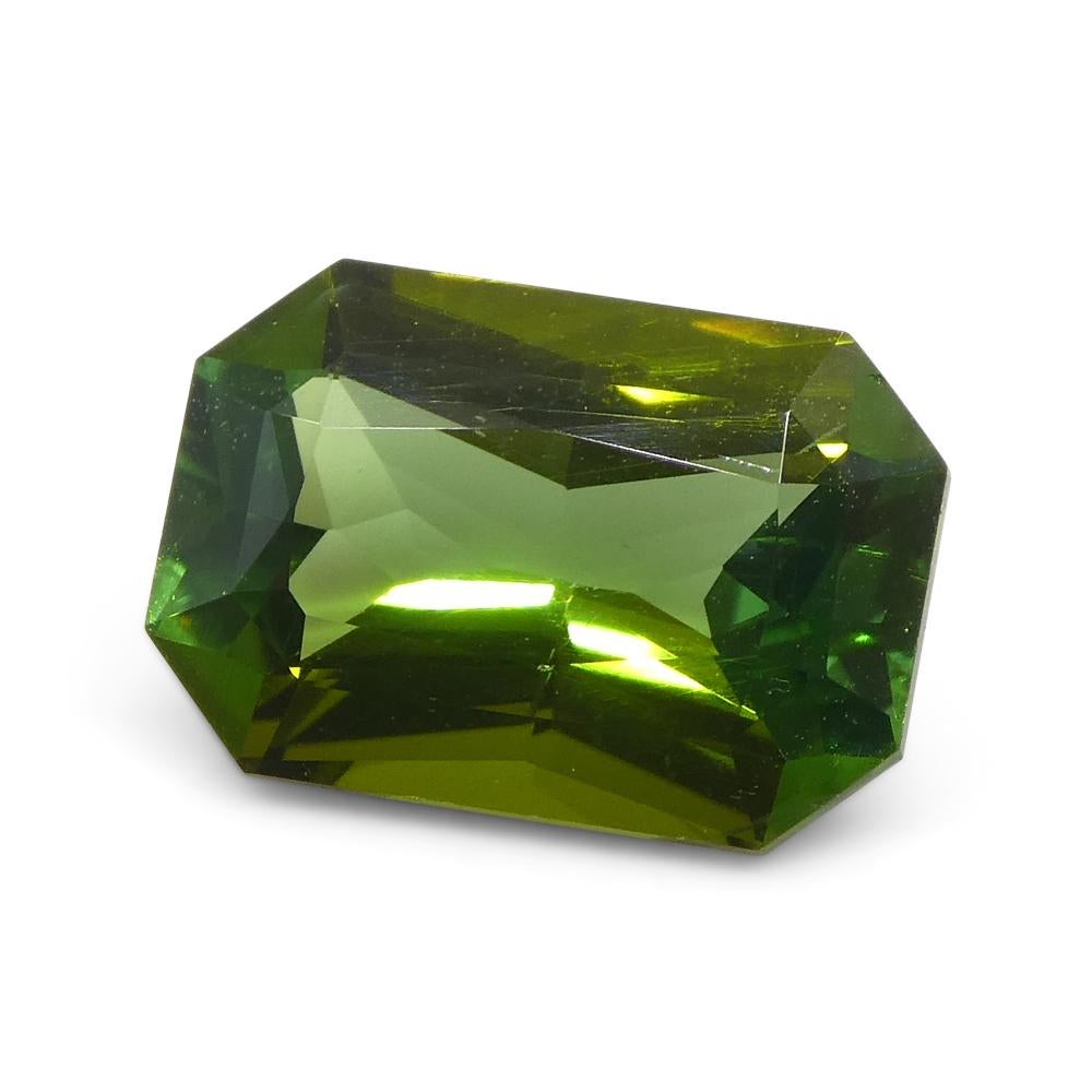 1.88ct Scissor Cut/Octagonal Green Tourmaline from Brazil For Sale 2