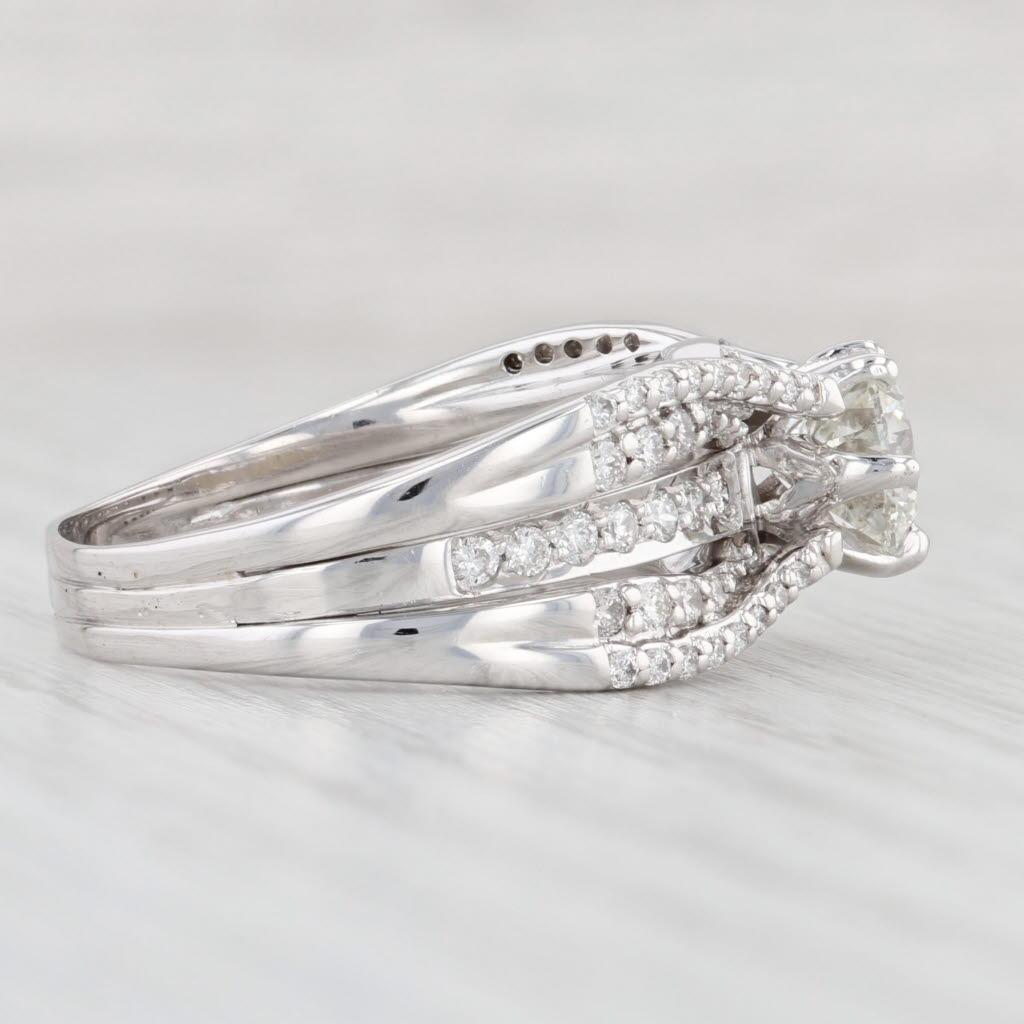 Women's 1.88ctw Round Diamond Engagement Ring 14k White Gold Size 9 GIA Bridal Set For Sale