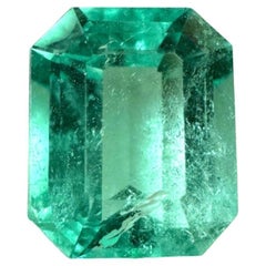 1.89 Carat 8.3x6.8 Medium Green Colombian Emerald - Emerald Cut May Birthstone