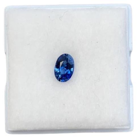 1.58 Carat Oval Blue Sapphire For Sale