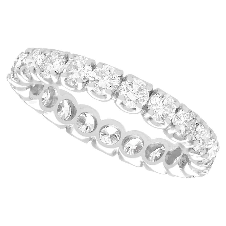 Vintage 1.50 Carat Diamond and 14K White Gold Full Eternity Ring For ...
