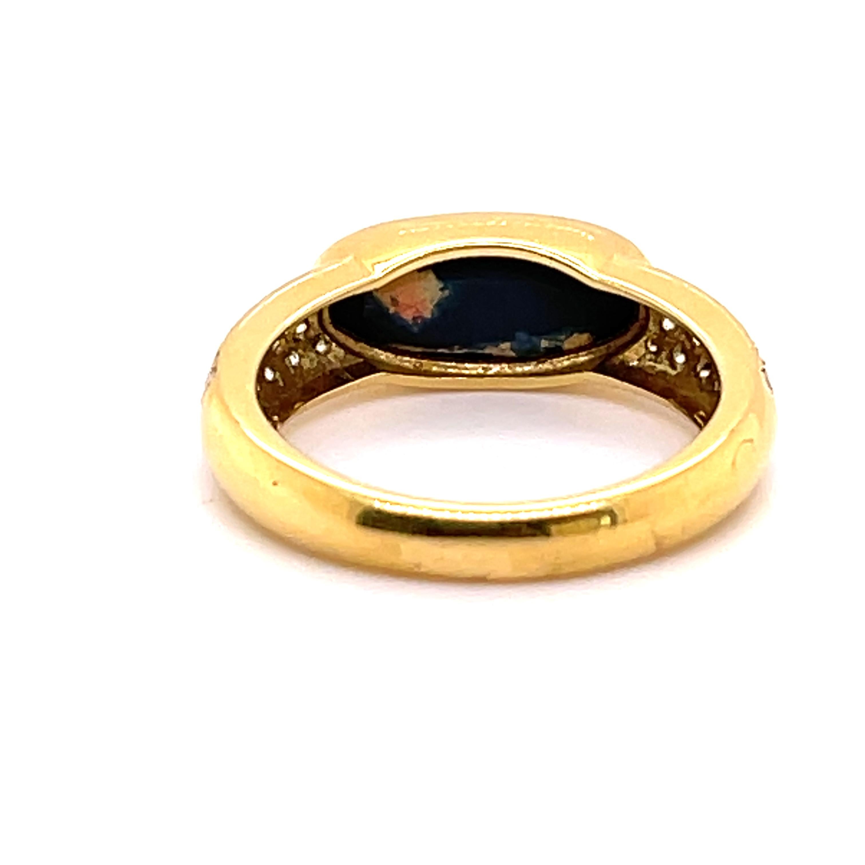 1.89 Carat Lightning Ridge Opal Gold Ring with Diamonds 3