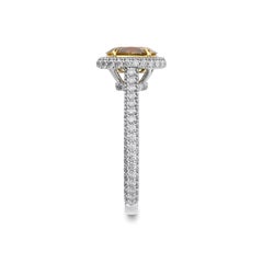 Abe Mor 1.89 Carat TW Fancy Deep Orange Yellow Oval Desert Diamond Ring
