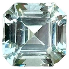 1.89 carats Light Blue Aquamarine Asscher Cut Natural African Gemstone