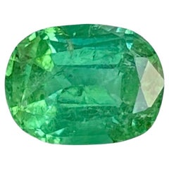 1.89 carats Mint Green Tourmaline Stone Cushion Cut Afghan Gemstone