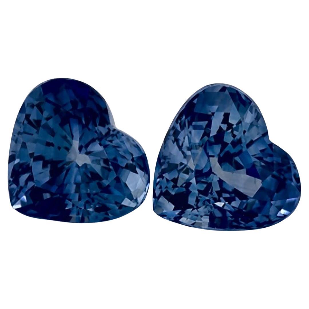 1.89 Ct Blue Sapphire Heart Loose Gemstone