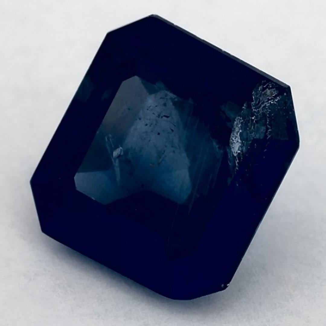 1.89 qt Zafiro Azul Octágono Gema Suelta Corte esmeralda en venta