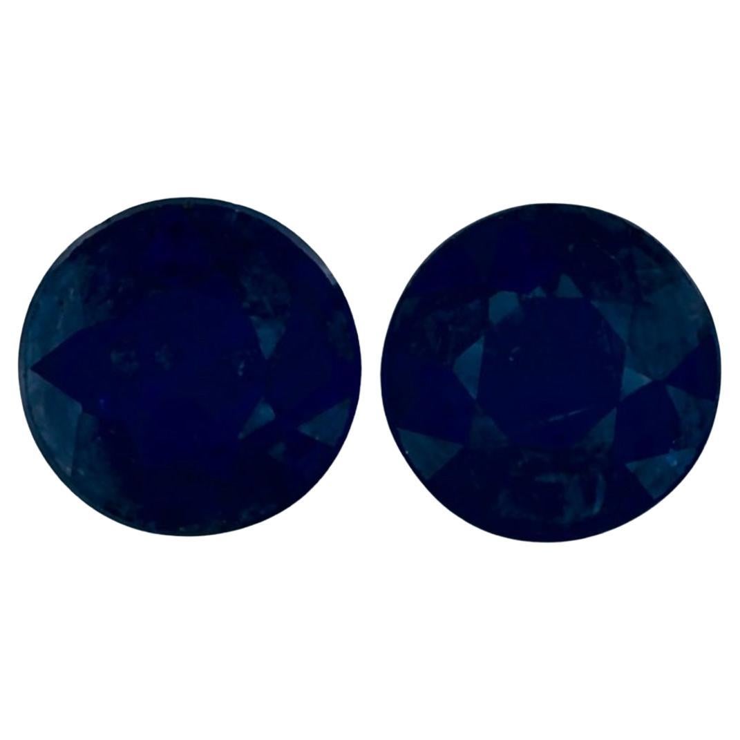 1.89 Ct Blue Sapphire Round Loose Gemstone