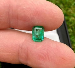 1.89 Ct., Emerald natural gemstone, Emerald cut, Origin Zambia, IGI certificate