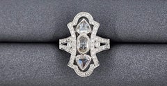 Anillo de diamantes talla rosa de 1.89 ct