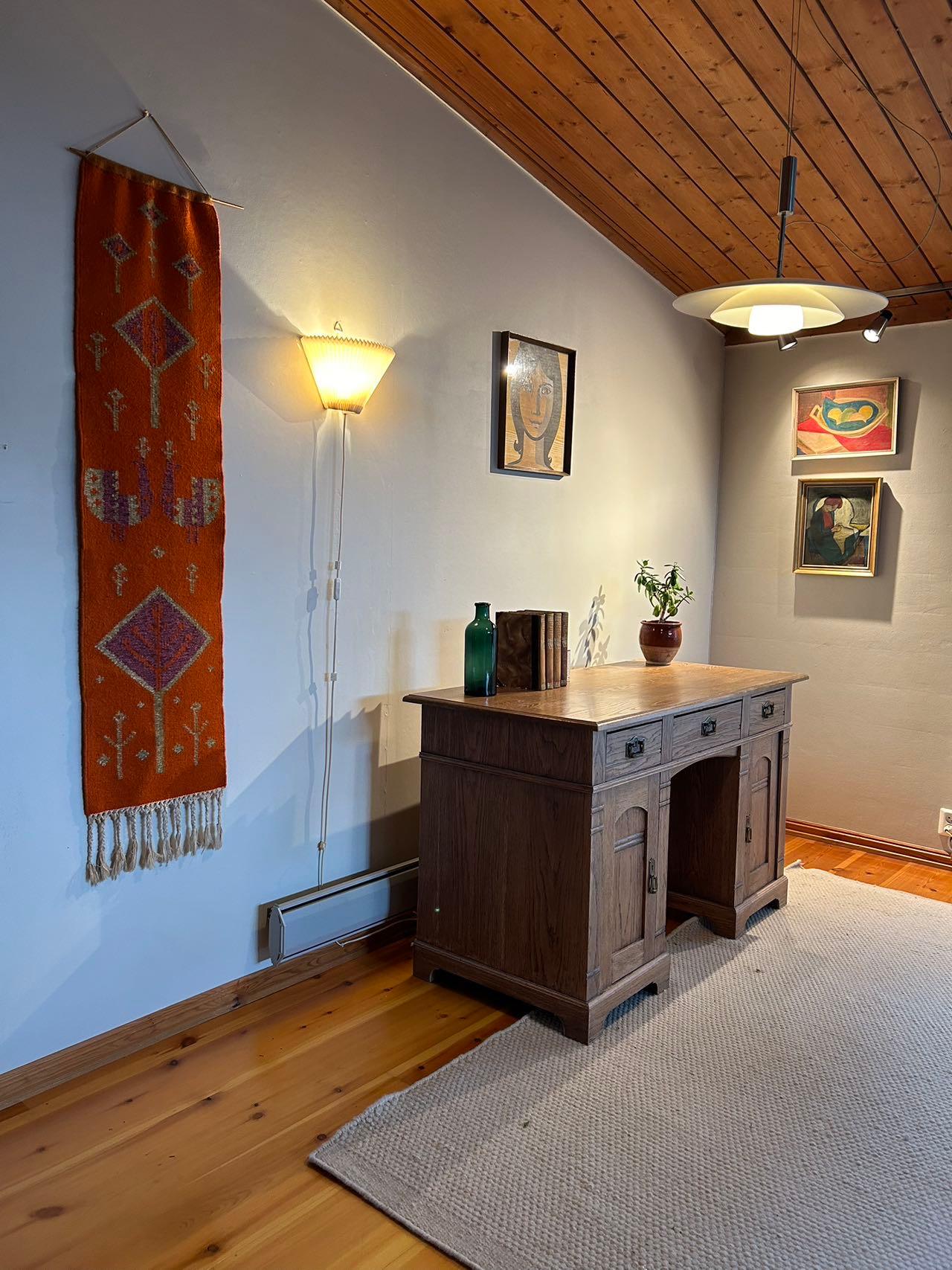 1890-1910 Oak Writing Table, Late-Art Nouveau, Norway / Denmark For Sale 7