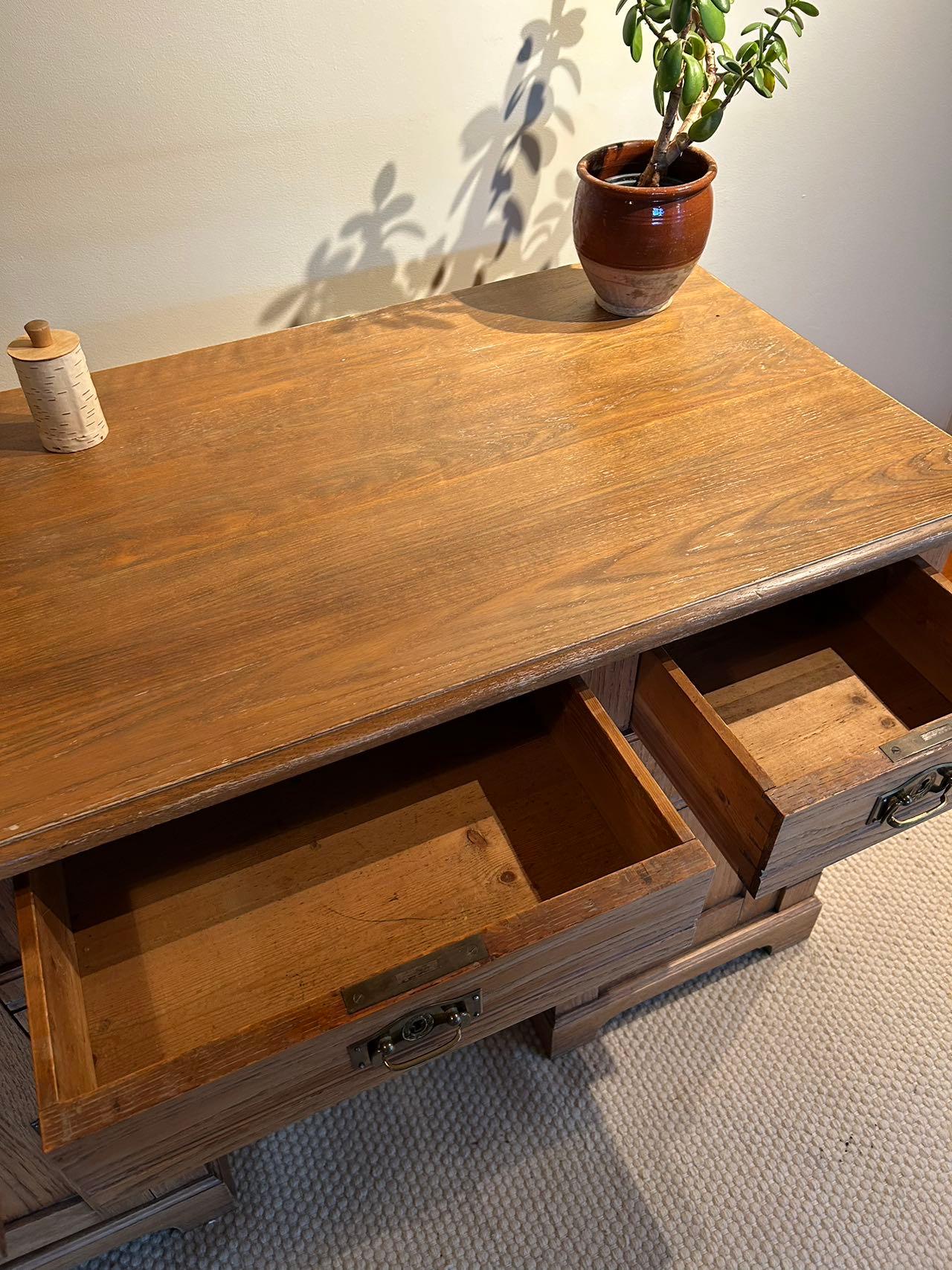 1890-1910 Oak Writing Table, Late-Art Nouveau, Norway / Denmark For Sale 3