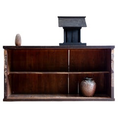1890-1930s Japanese antique large Mizuya tansu chest, wabi sabi shelf, primitive