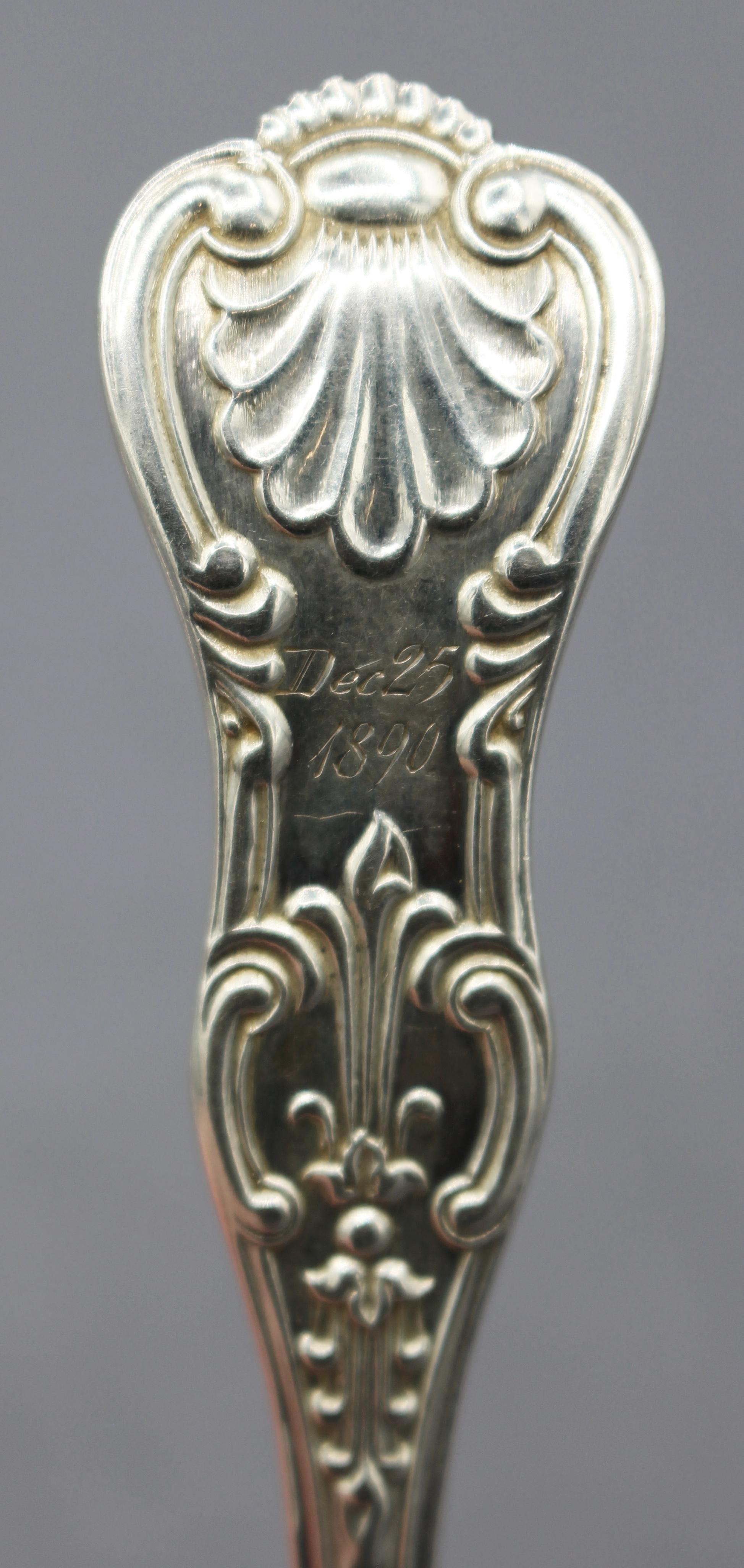1890-96 Matched Set of 12 Sterling Teaspoons by Dominick & Haff In Good Condition In Chapel Hill, NC