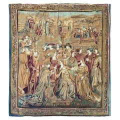 1890 Antique Tapisserie Française Arts & Crafts Ceremonial 8x9 239cm x 257cm