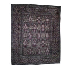 1890 Used Persian Kermanshah Rug, Even Wear, Majestic Garden
