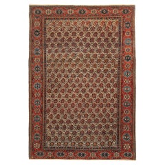 1890 Antique Persian Rug Antique Persian Rug Sarouk Farahan Geometric Overall