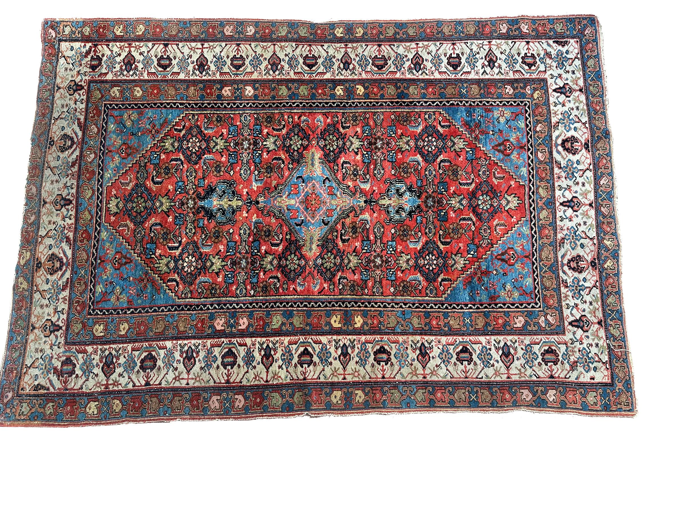 Persian 1890 Antique Traditional Oriental Rug Exceptionally fine Rug 5x6 153cm x 191cm For Sale