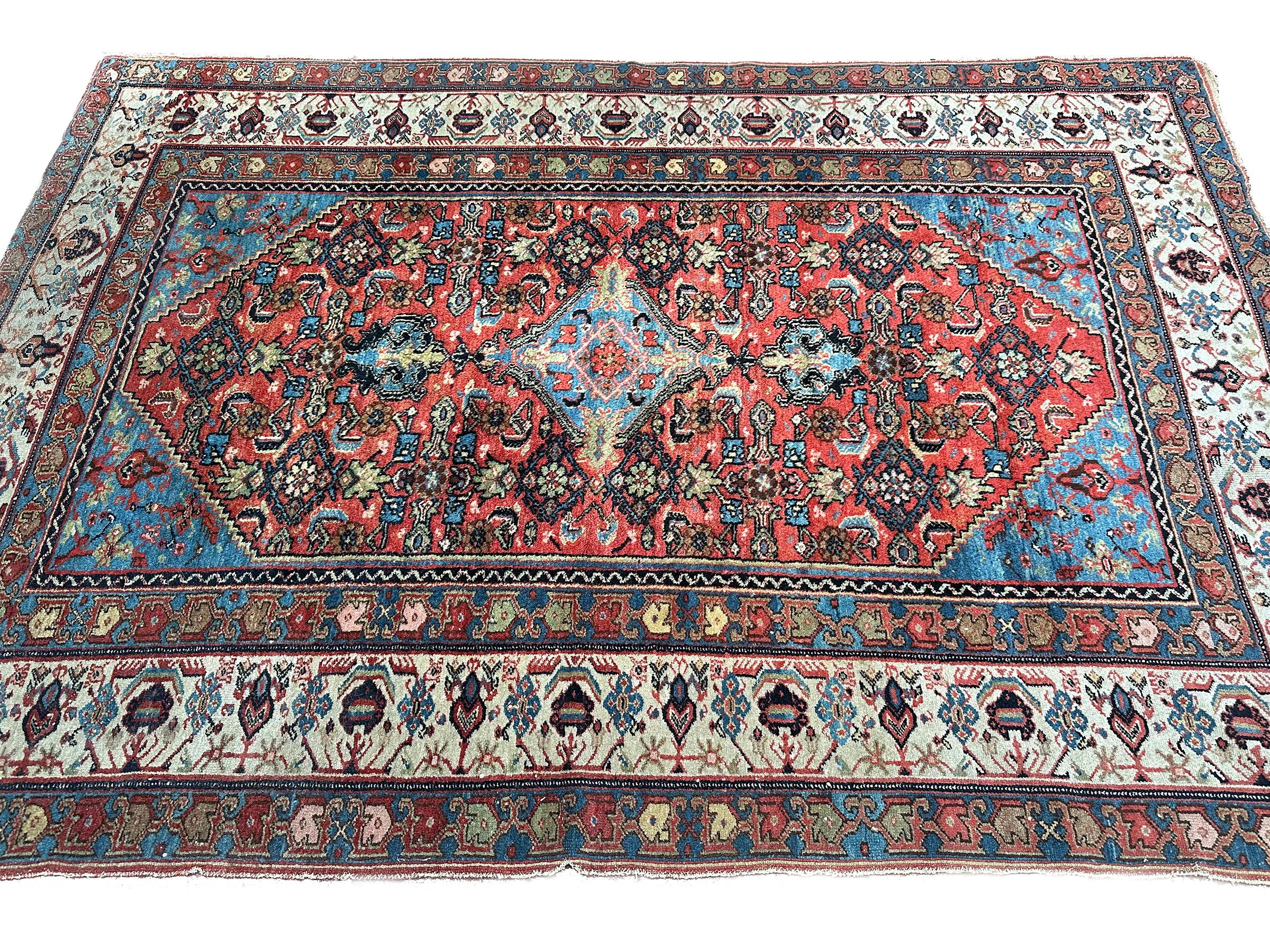 1890 Antique Traditional Oriental Rug Exceptionally fine Rug 5x6 153cm x 191cm For Sale 1