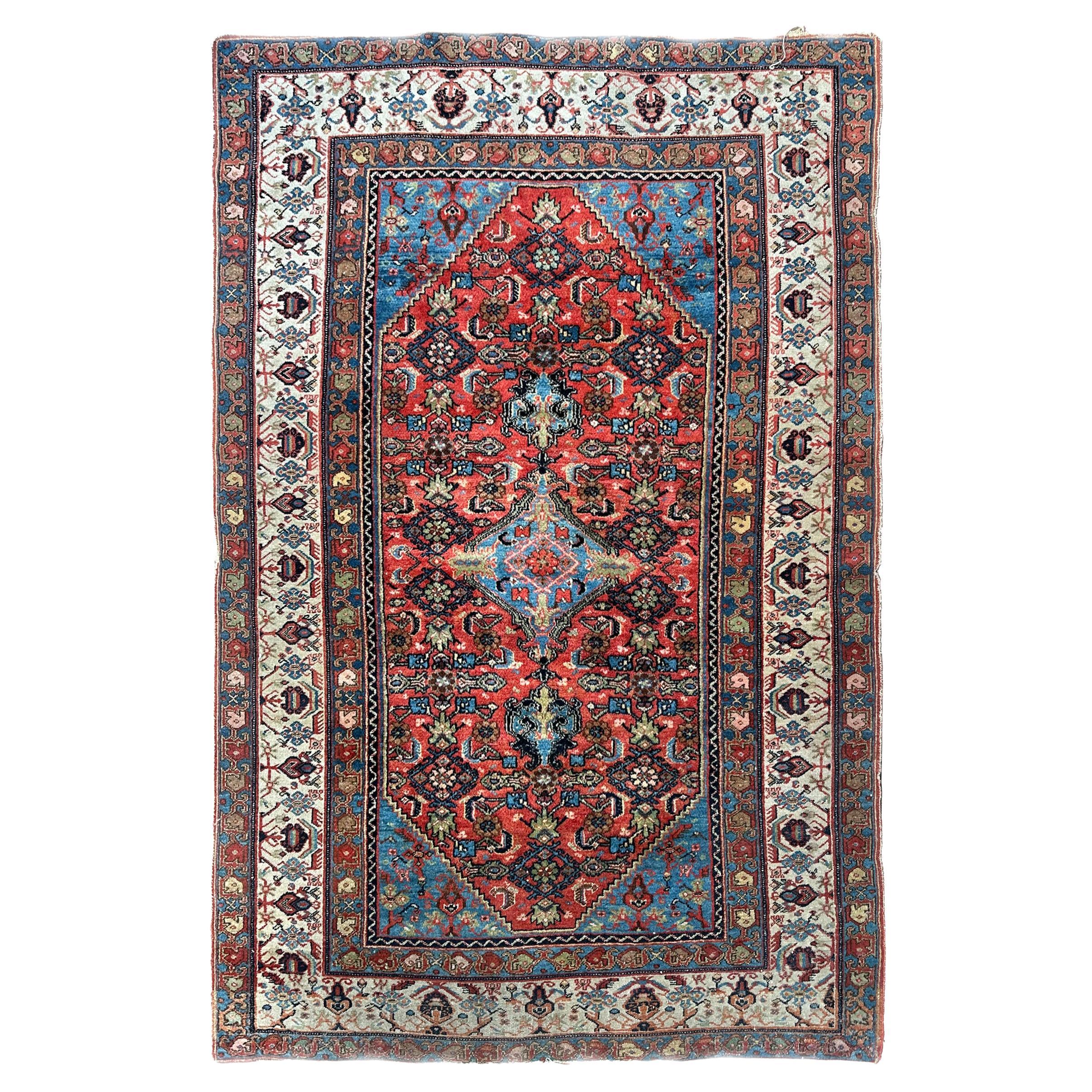 1890 Antique Traditional Oriental Rug Exceptionally fine Rug 5x6 153cm x 191cm For Sale