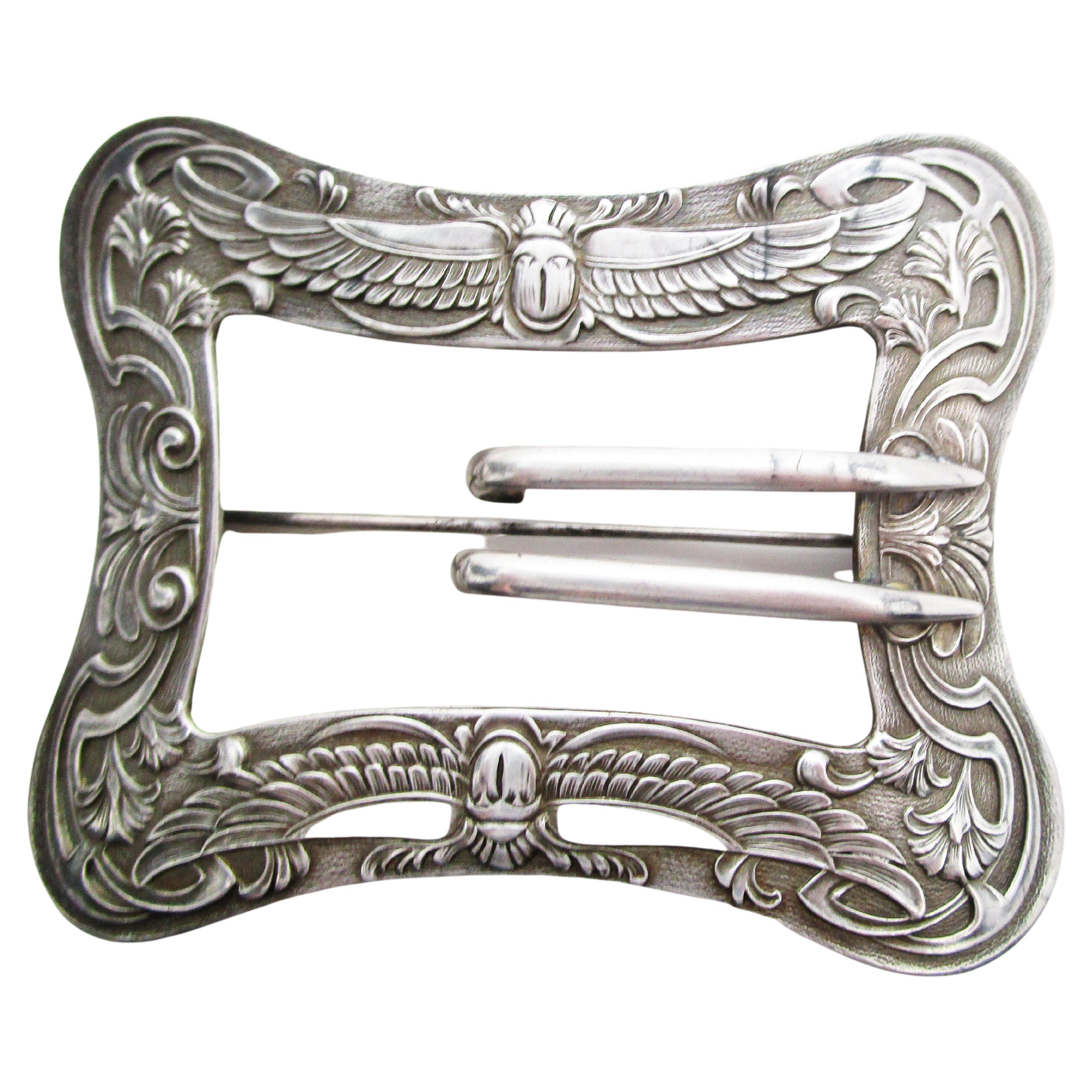 925 Sterling Silver 2-Tone Antique Hickok Letter "G" Initial Striped Belt Buckle Accessoires Riemen & bretels Riemgespen 