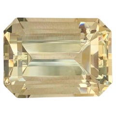 18.90 Carat Natural Loose Yellow Citrine Stone Emerald Cut Brazilian Gemstone