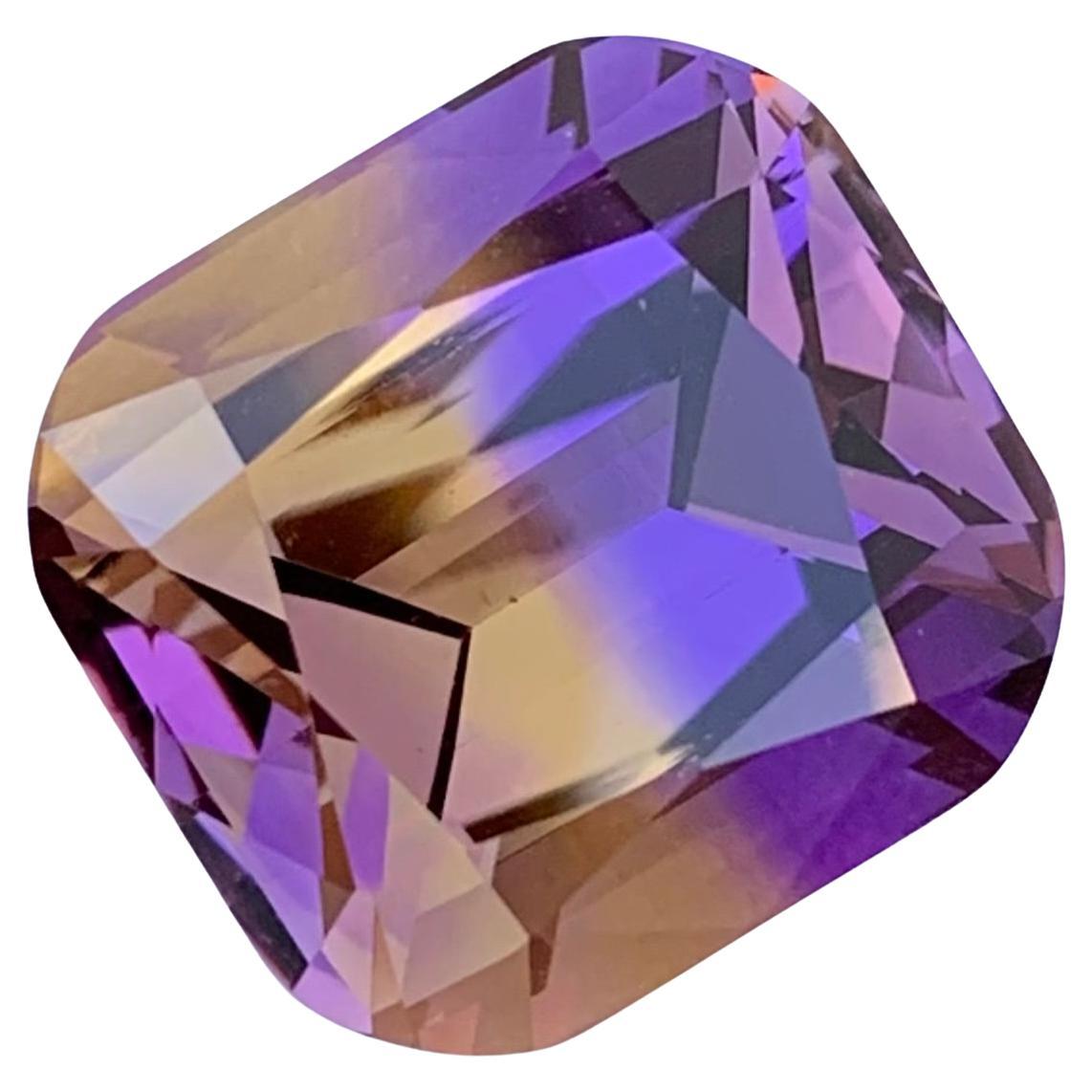 18.90 Carats Natural Loose Ametrine Cushion Shape Bolivianite Gem For Jewellery  For Sale