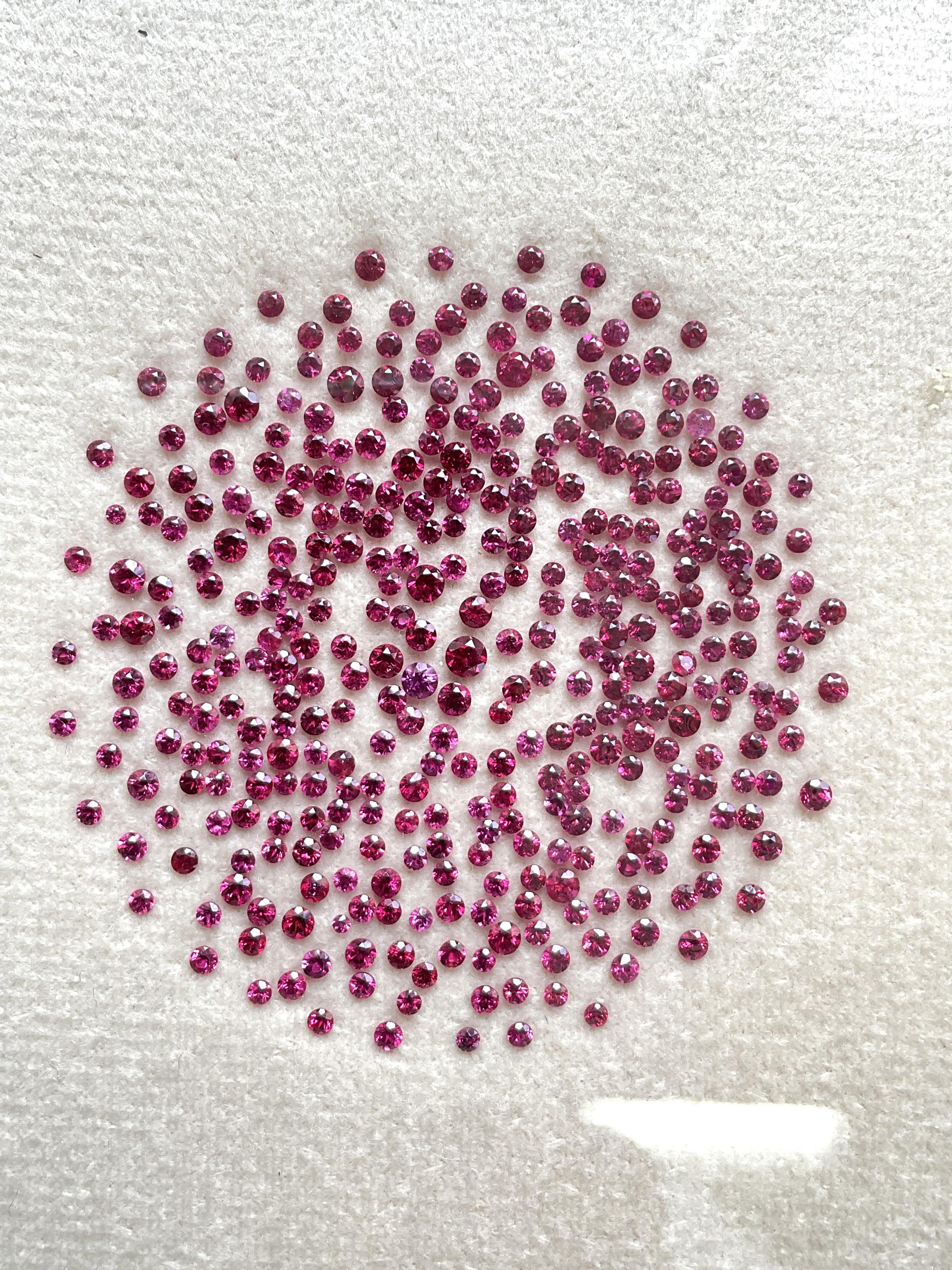 18.90 Carats NO-HEAT Ruby Mozambique Round Cut Stone For Jewelry Natural Gem In New Condition For Sale In Jaipur, RJ