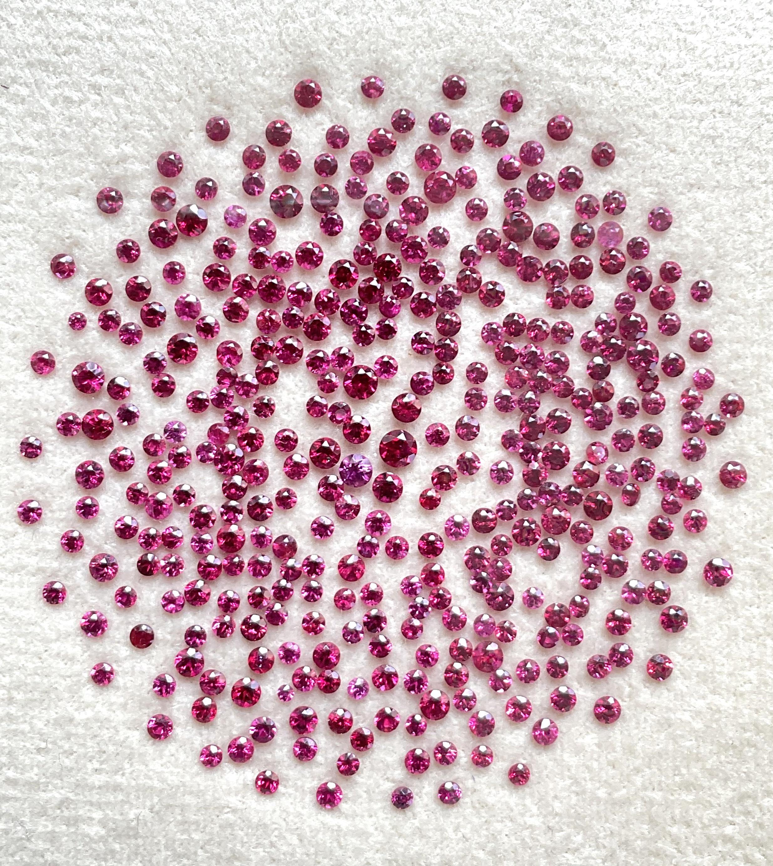 18.90 Carats NO-HEAT Ruby Mozambique Round Cut Stone For Jewelry Natural Gem For Sale 1