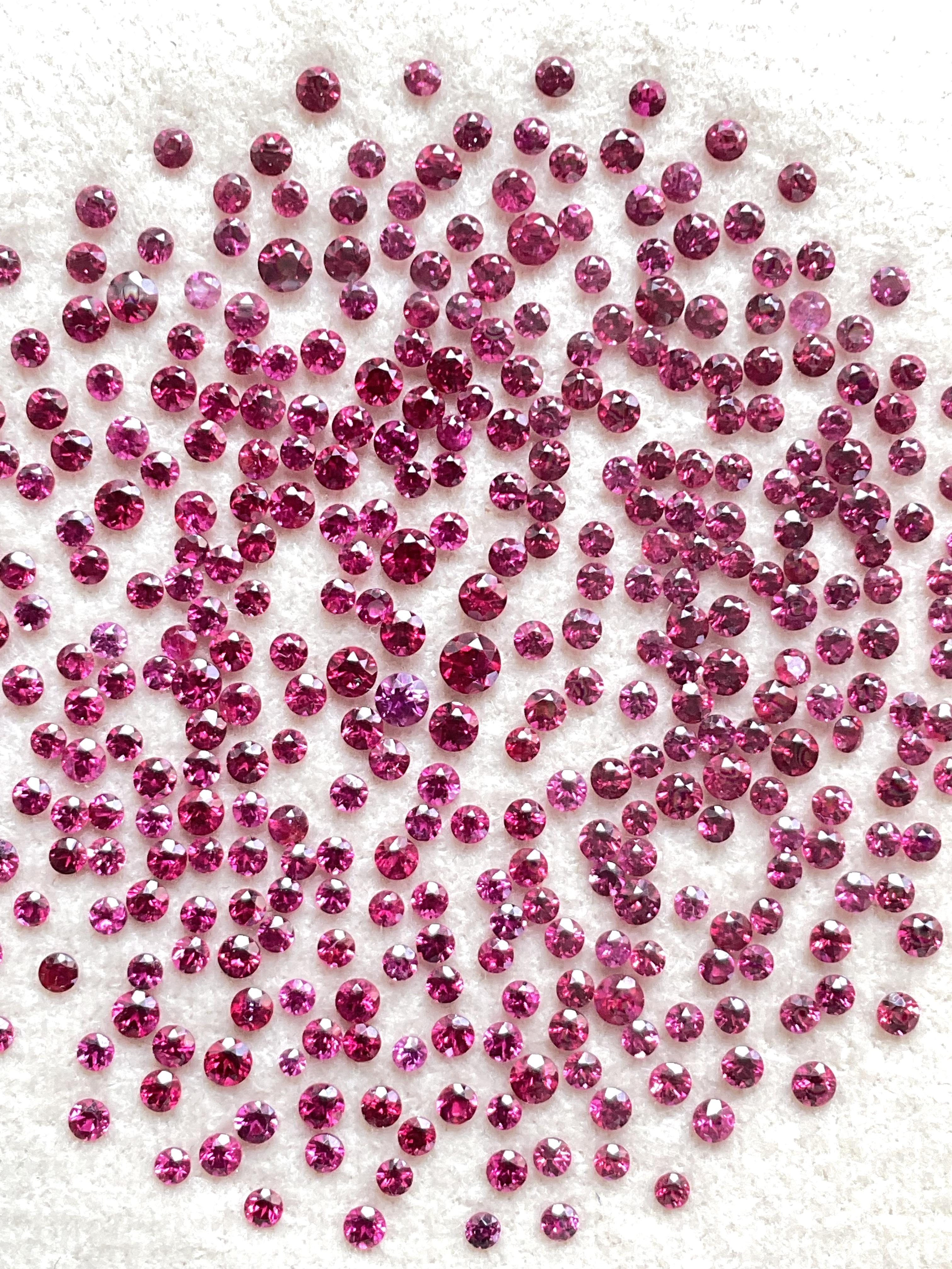 18.90 Carats NO-HEAT Ruby Mozambique Round Cut Stone For Jewelry Natural Gem For Sale 2
