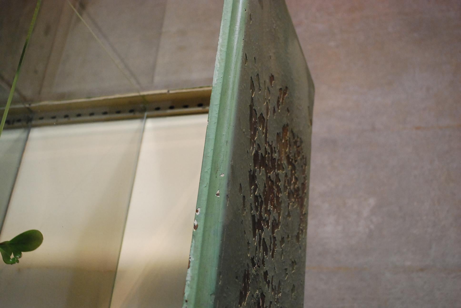 1890 Cast Iron Glass Door Metal Medical Cabinet In Good Condition In Surrey, BC