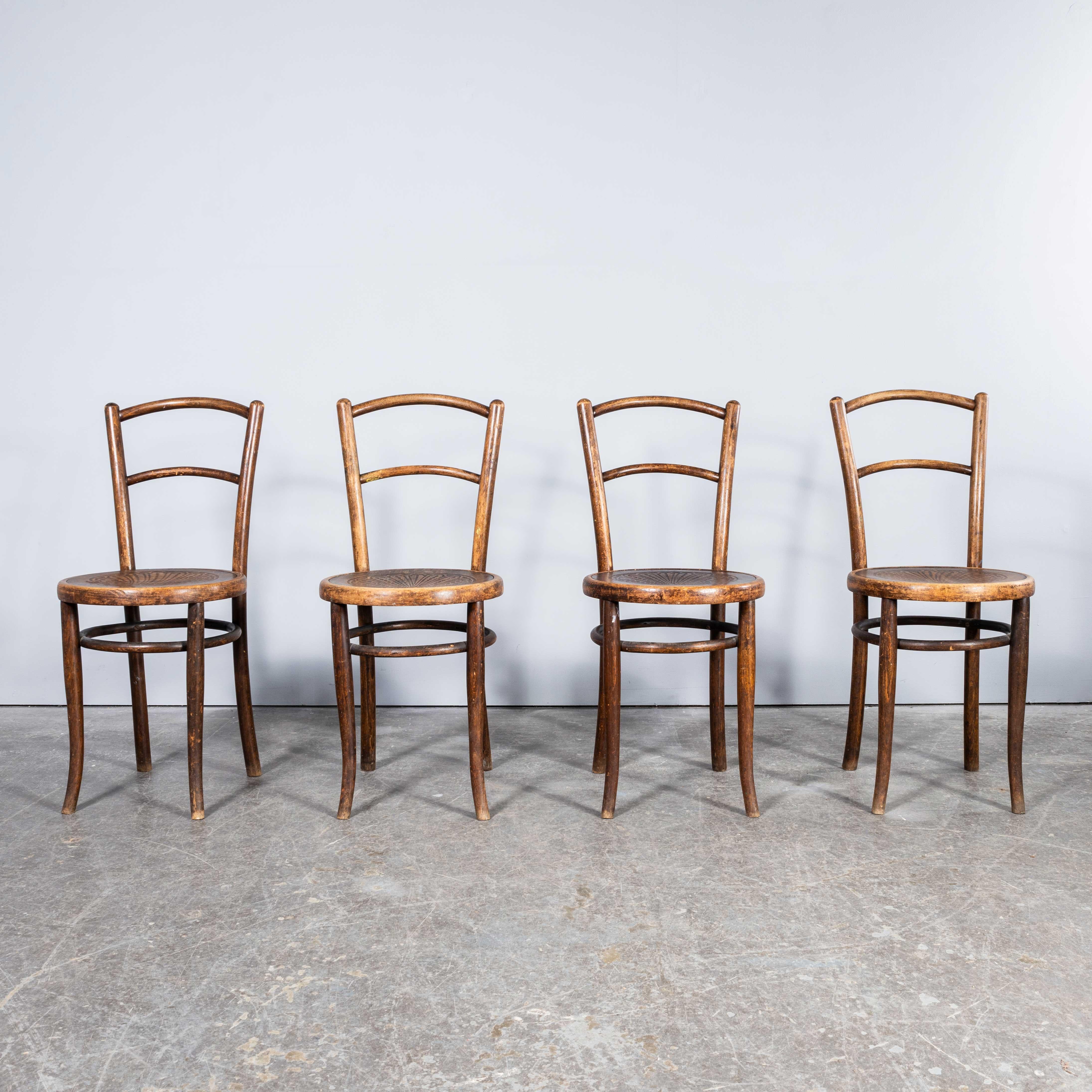Bentwood 1890 Decorated Side Chairs - JJ Kohn - Austria