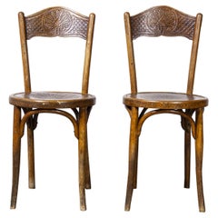 1890 Decorated Side Chairs, JJ Kohn, Austria
