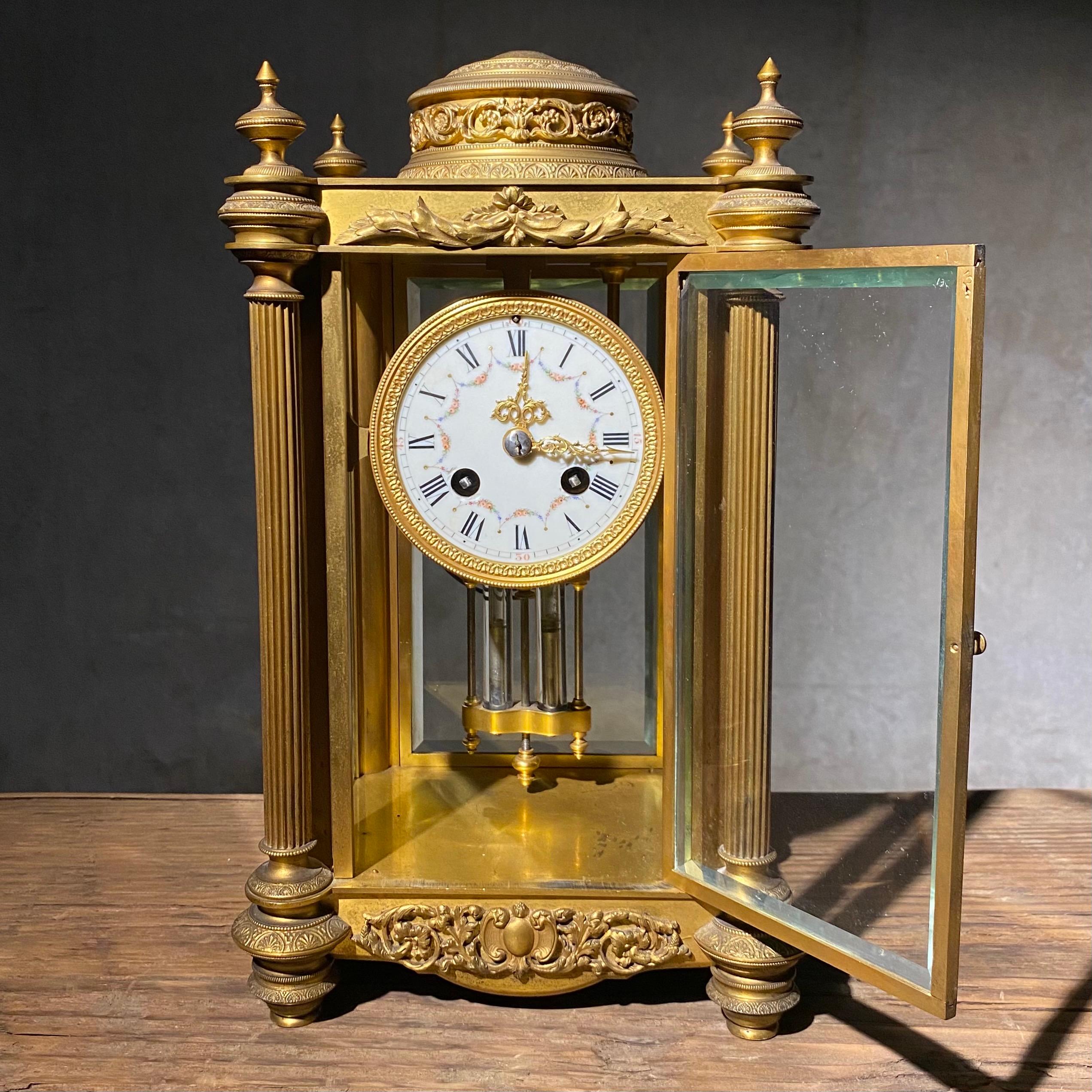 1890 French Clock Medaille D'or  By Samuel Marti For Tiffany In Excellent Condition In Surrey, BC