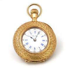 1890 Gold Pocket Watch, Engraved Rowe Brothers, Chicago, with the Original Box