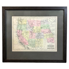 1890 "Map of Oregon, Kansas, California, and the Territories" by S. A. Mitchell