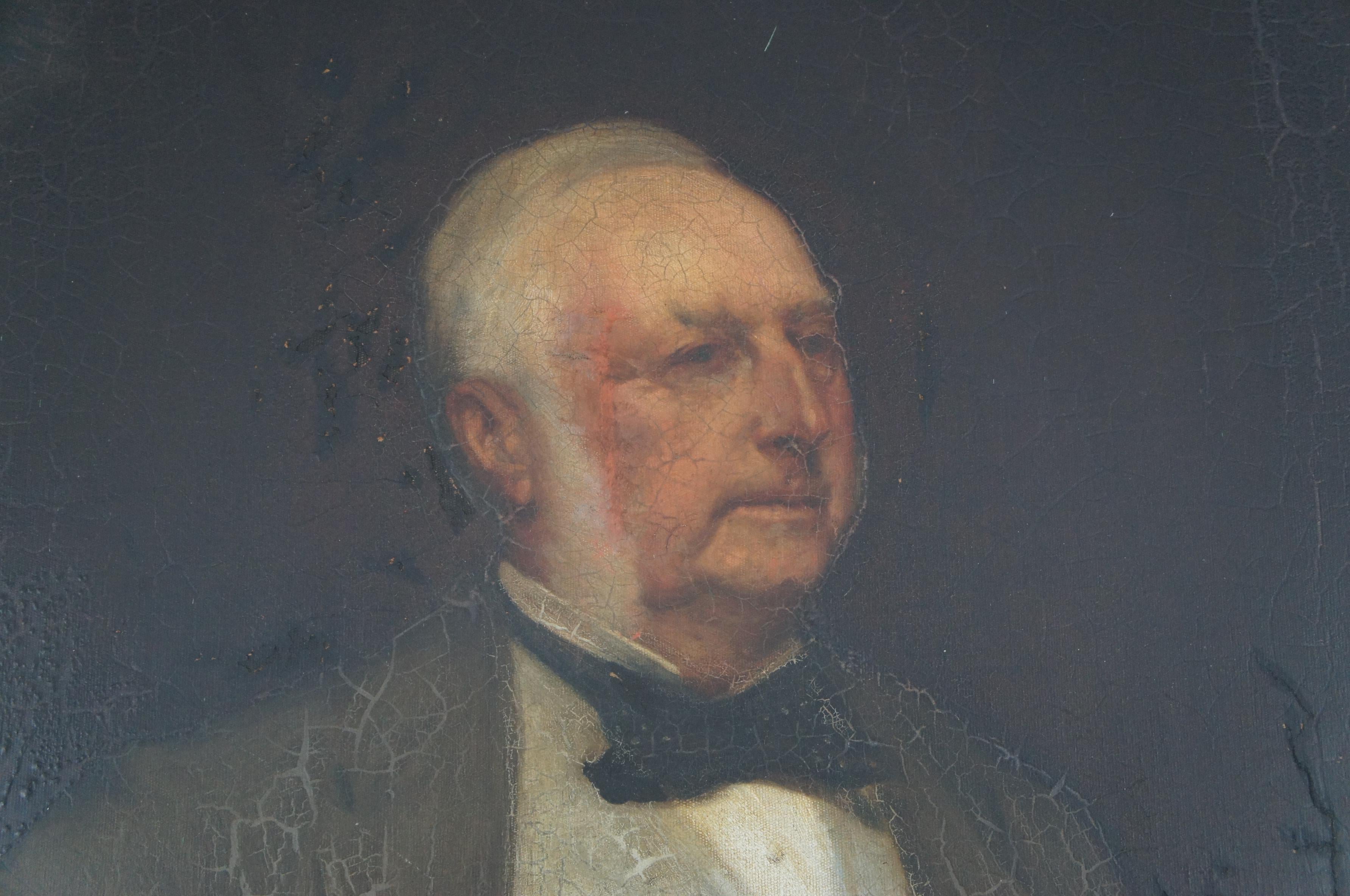 1890 Monumental Hugh Glazebrook Full Length Gentleman Portrait Oil Painting For Sale 5