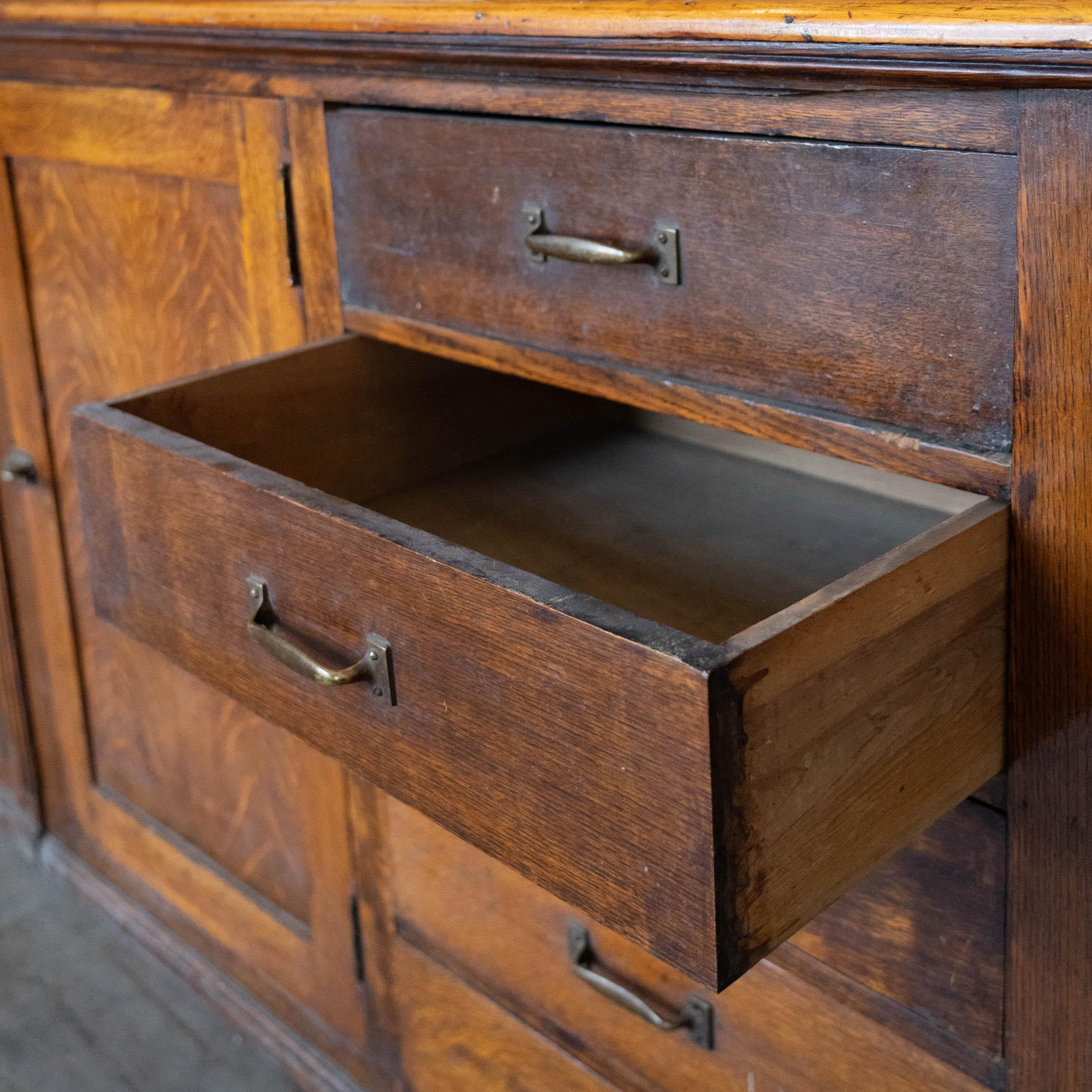 Early 20th Century 1890 oak back bar by Charles Passow and Sons Chicago For Sale