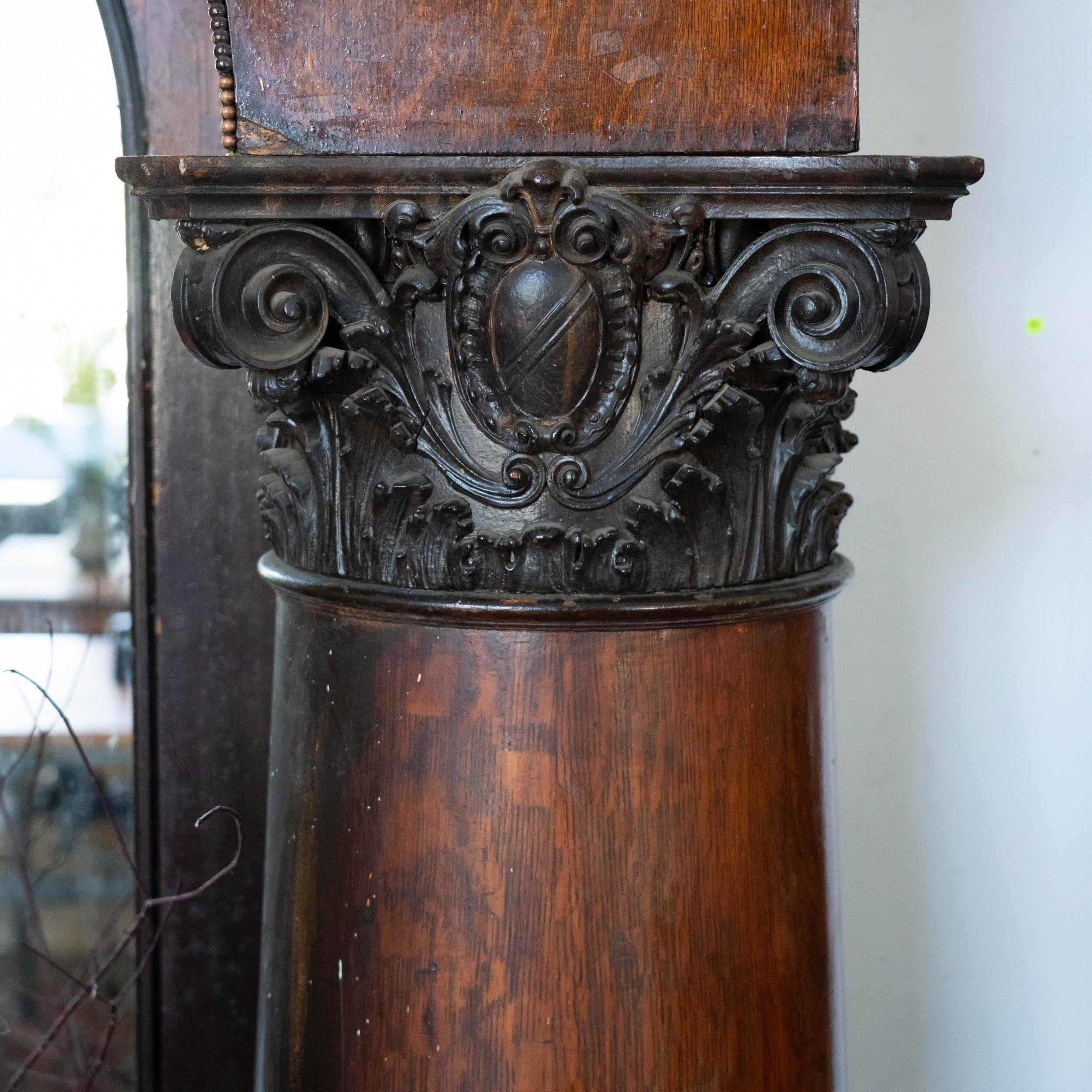 1890 oak back bar by Charles Passow and Sons Chicago For Sale 2