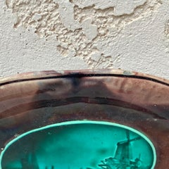 1890 Rubelles Majolica Hors d'Oeuvres Dish