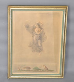 1890 Gravure sur acier Greco Roman Scene by Bernard Picture Co. Borghese New York