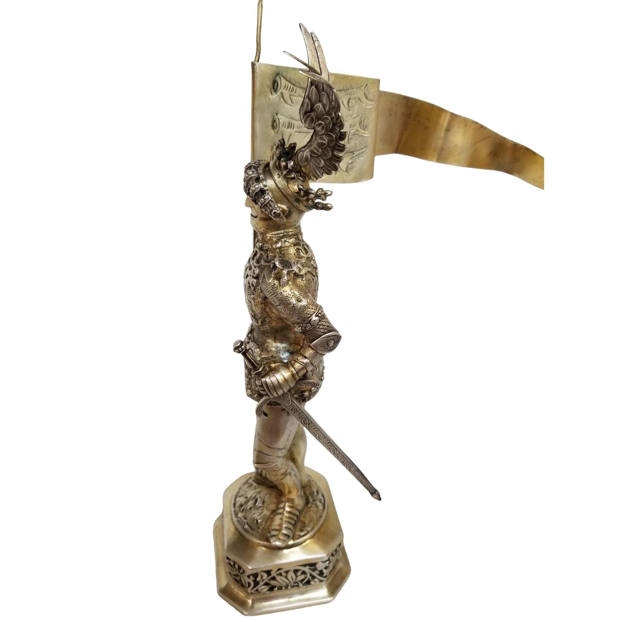 Tedesco 1890 Sterling King Knight d'argento di B. Neresheimer & Söhne Hanau in vendita