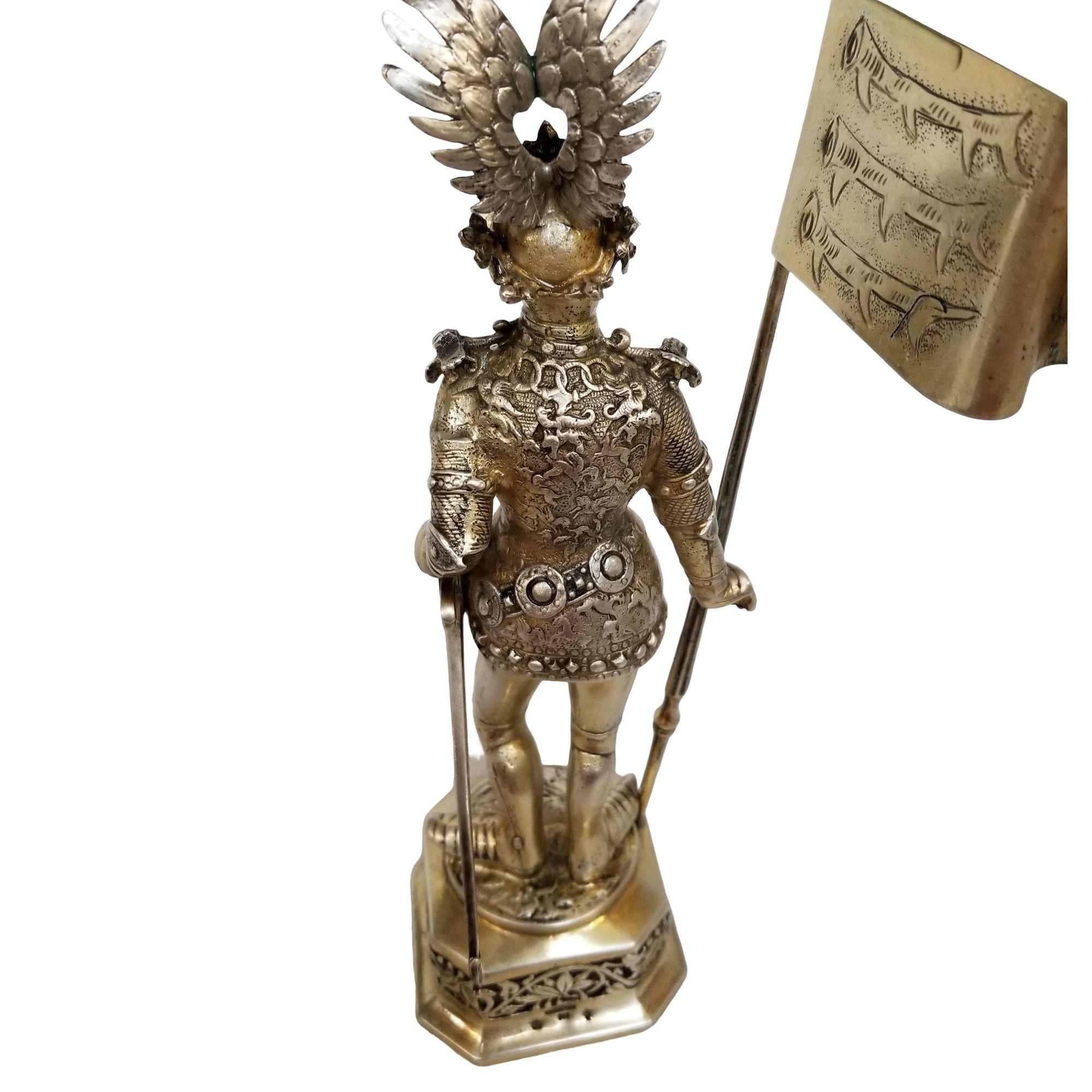 1890 Sterling King Knight d'argento di B. Neresheimer & Söhne Hanau In condizioni ottime in vendita a Van Nuys, CA