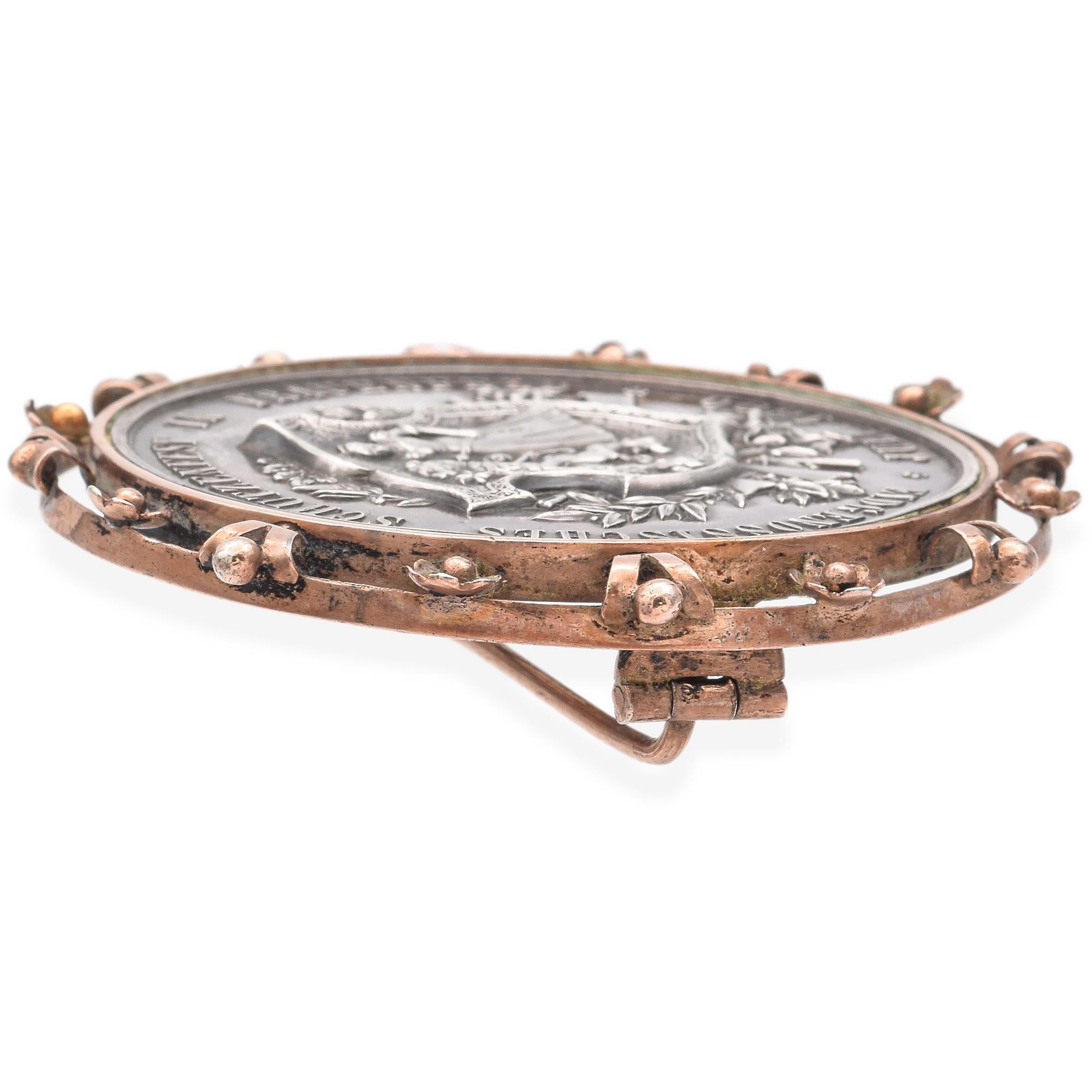 1890 Svizzera Frauenfeld Medaglia del Festival del Tiro a Segno .999 Silver In condizioni buone in vendita a New York, NY