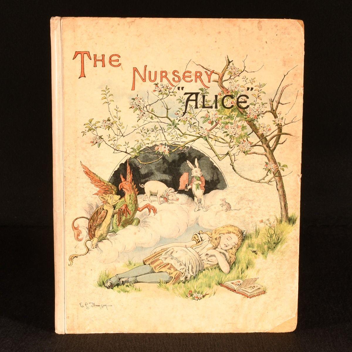 Un exemplaire de présentation signé de la première édition, deuxième édition de cet abrégé unique du conte bien-aimé de Lewis Carroll, illustré tout au long par de vibrantes chromolithographies. Inscrit à un ami personnel de Carroll.

Un des 100