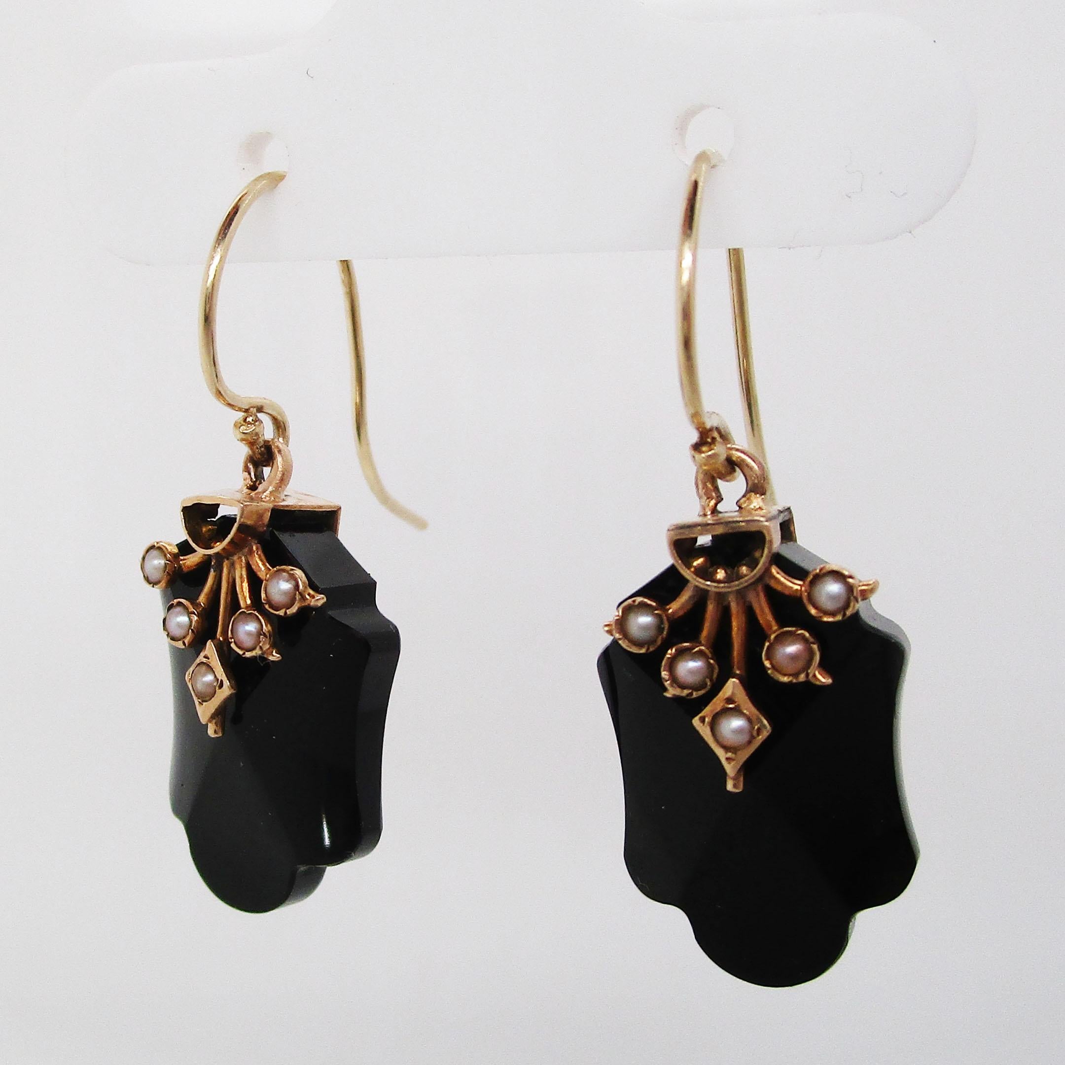 black victorian earrings