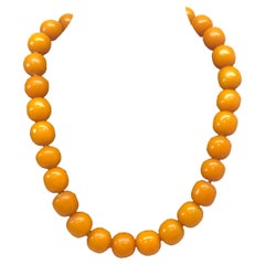 1890 Victorian Butterscotch Amber Beaded Necklace