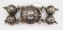 1890 Victorian Russian Sterling Silver Enamel Bracelet